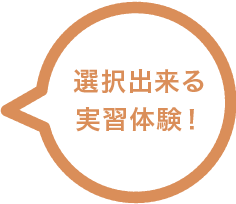 選択出来る実習体験！